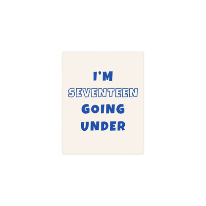 Sam Fender - Seventeen Going Under (Off-white + Blue) Glow On Prints