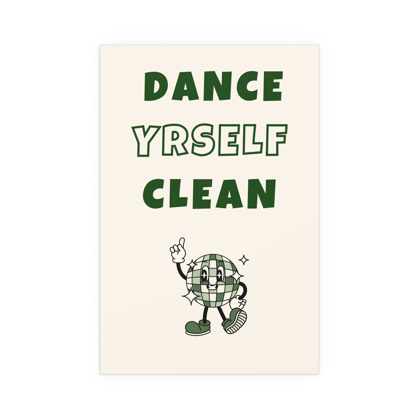 LCD Soundsystem - Dance Yrself Clean (Off-white + Green)