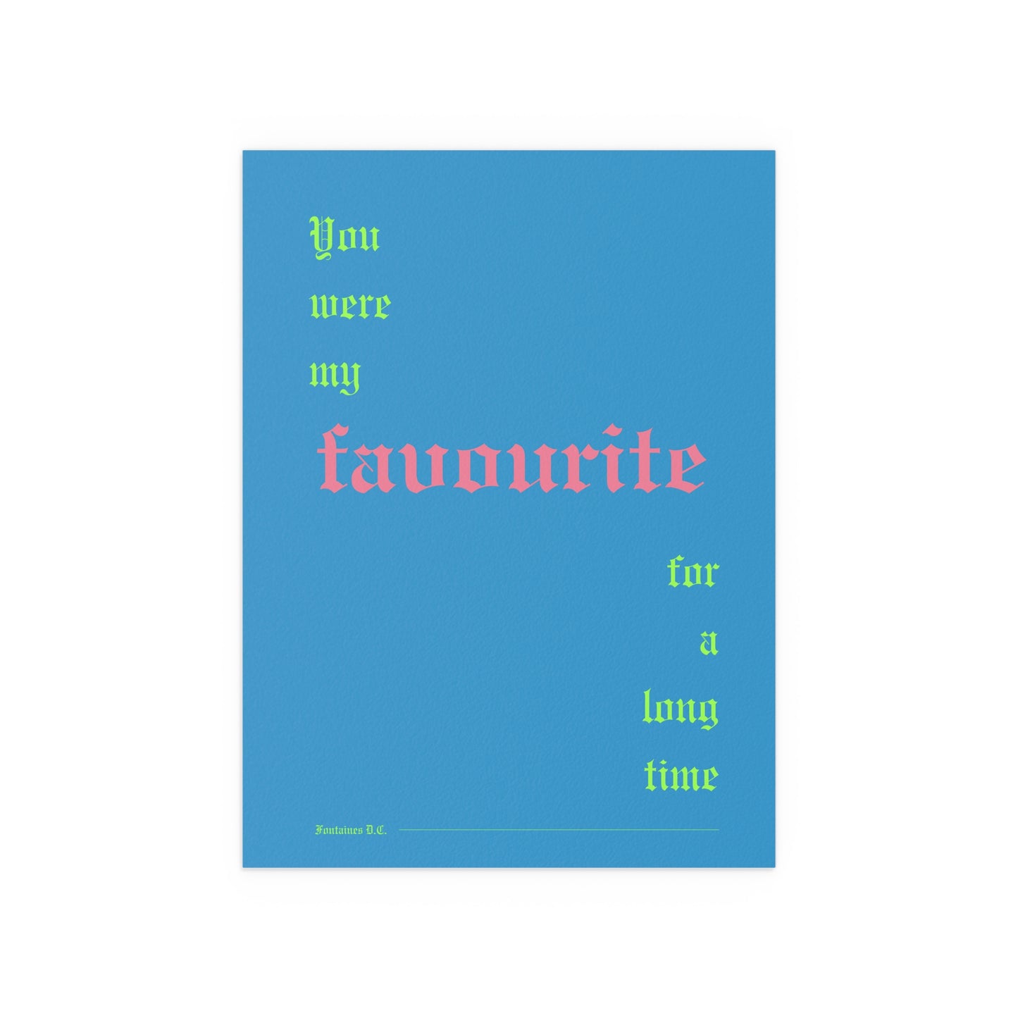 Fontaines D.C. Indie Poster – Favourite Wall Art (Romance Blue)