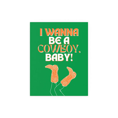 CMAT - I Wanne Be A Cowboy Baby green, orange and white irish tricolour colourway - indie pop rock music wall art