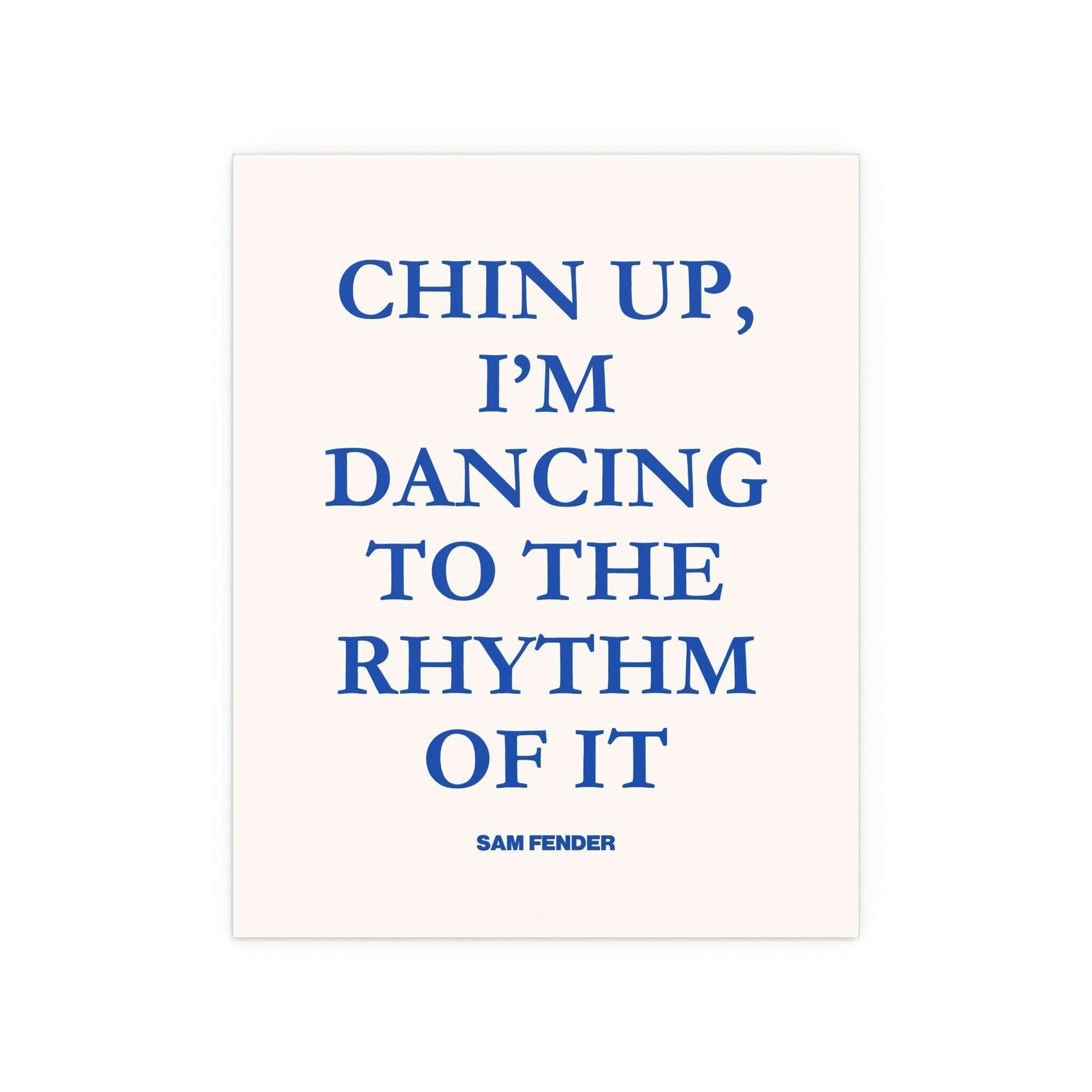 Sam Fender - Chin Up (Blue + Off-white) Glow On Prints