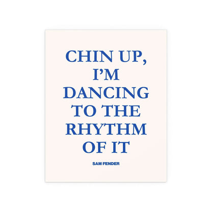 Sam Fender - Chin Up (Blue + Off-white) Glow On Prints