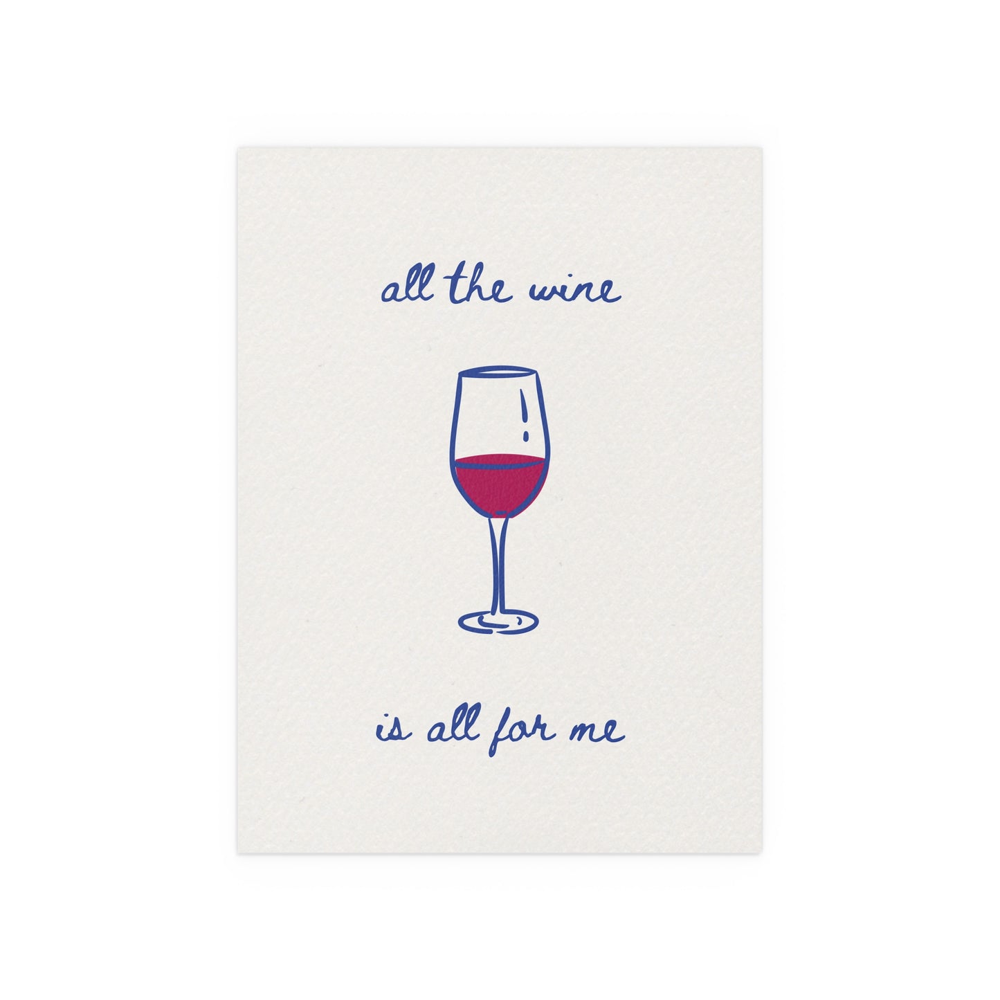 The National - All The Wine poster in off-white, blue & red colourway - indie music wall art