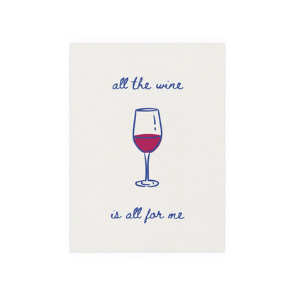 The National - All The Wine poster in off-white, blue & red colourway - indie music wall art