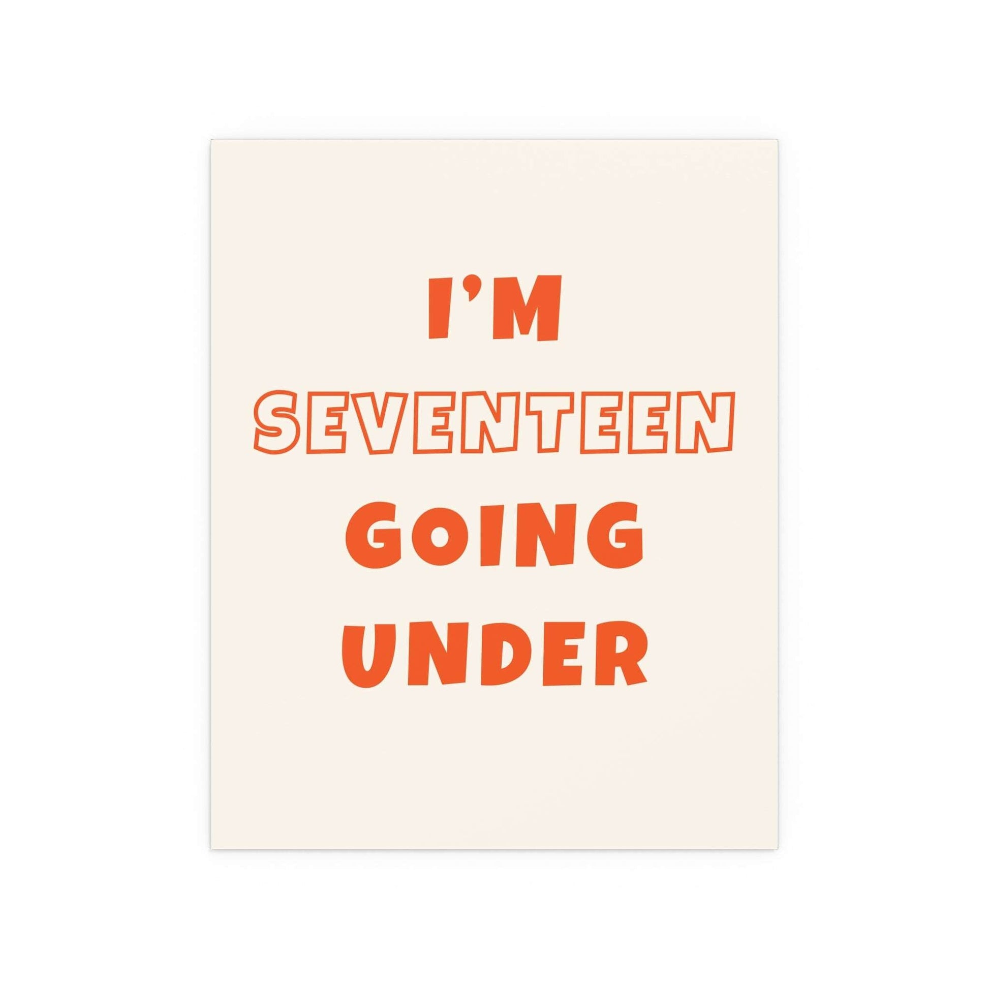 Sam Fender - Seventeen Going Under (Off-white + Orange) Glow On Prints