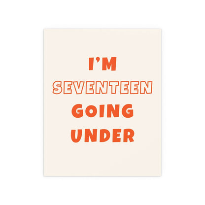 Sam Fender - Seventeen Going Under (Off-white + Orange) Glow On Prints