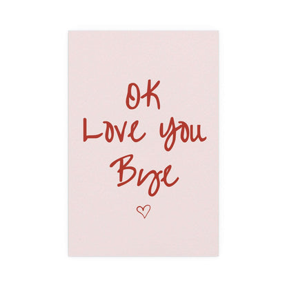 Olivia Dean - Ok Love You Bye poster in off-white and red colourway - indie pop music wall art