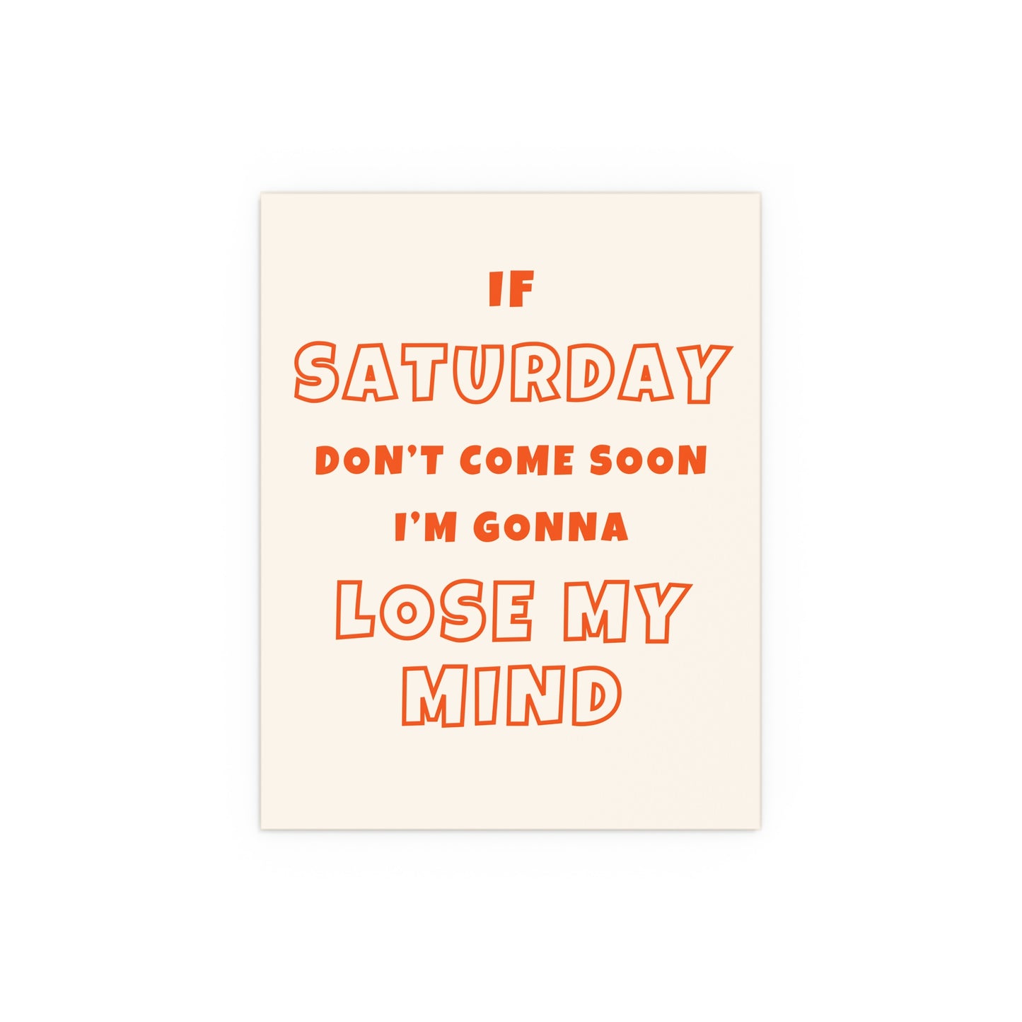 Sam Fender - Saturday (Off-white + Orange)