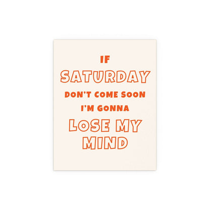 Sam Fender - Saturday (Off-white + Orange) Glow On Prints