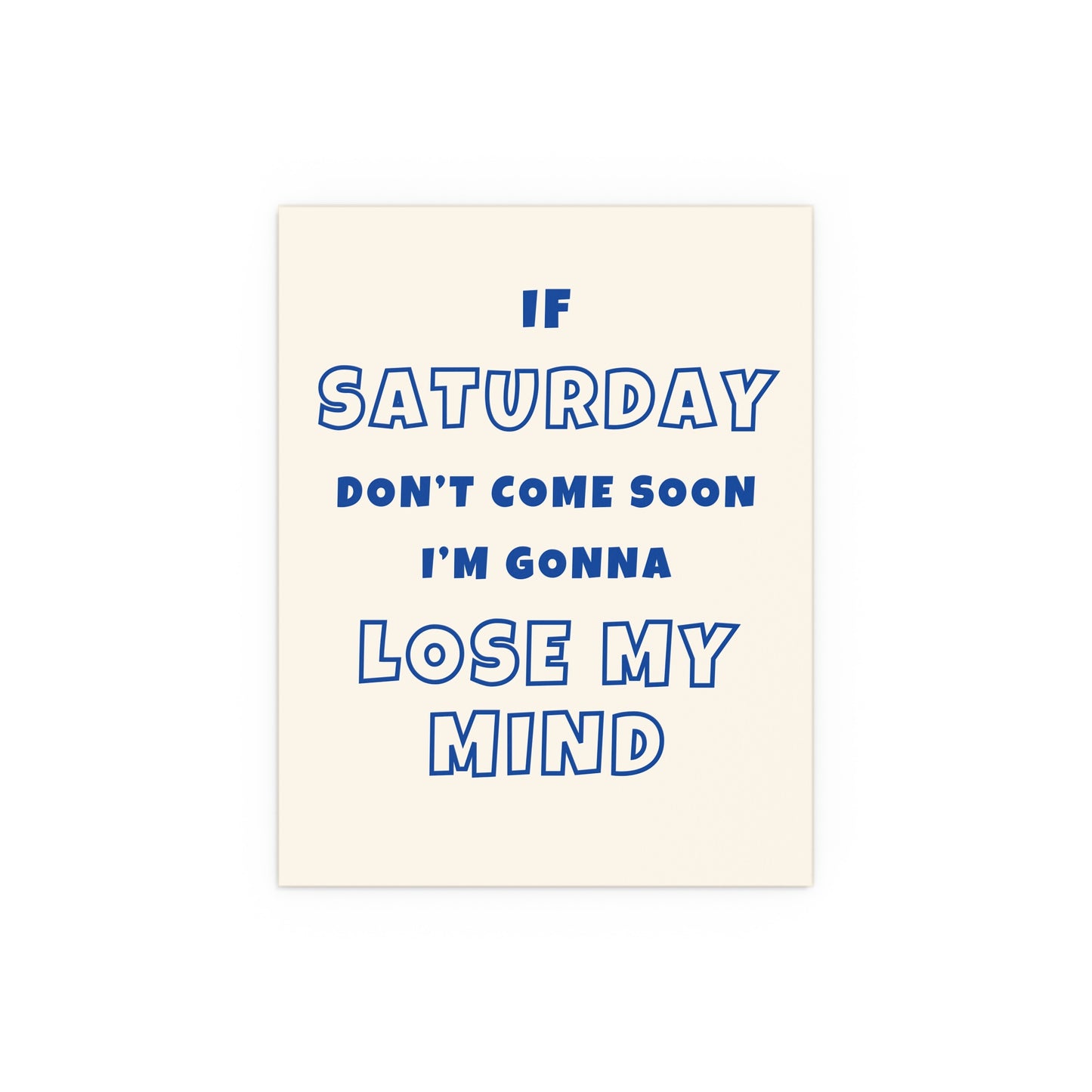 Sam Fender - Saturday (Off-white & Blue)