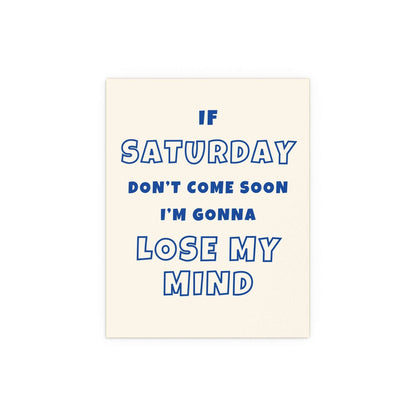 Sam Fender - Saturday (Off-white & Blue) Glow On Prints