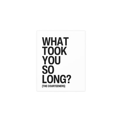 Courteeners - What Took You So Long? (White + Black) Glow On Prints