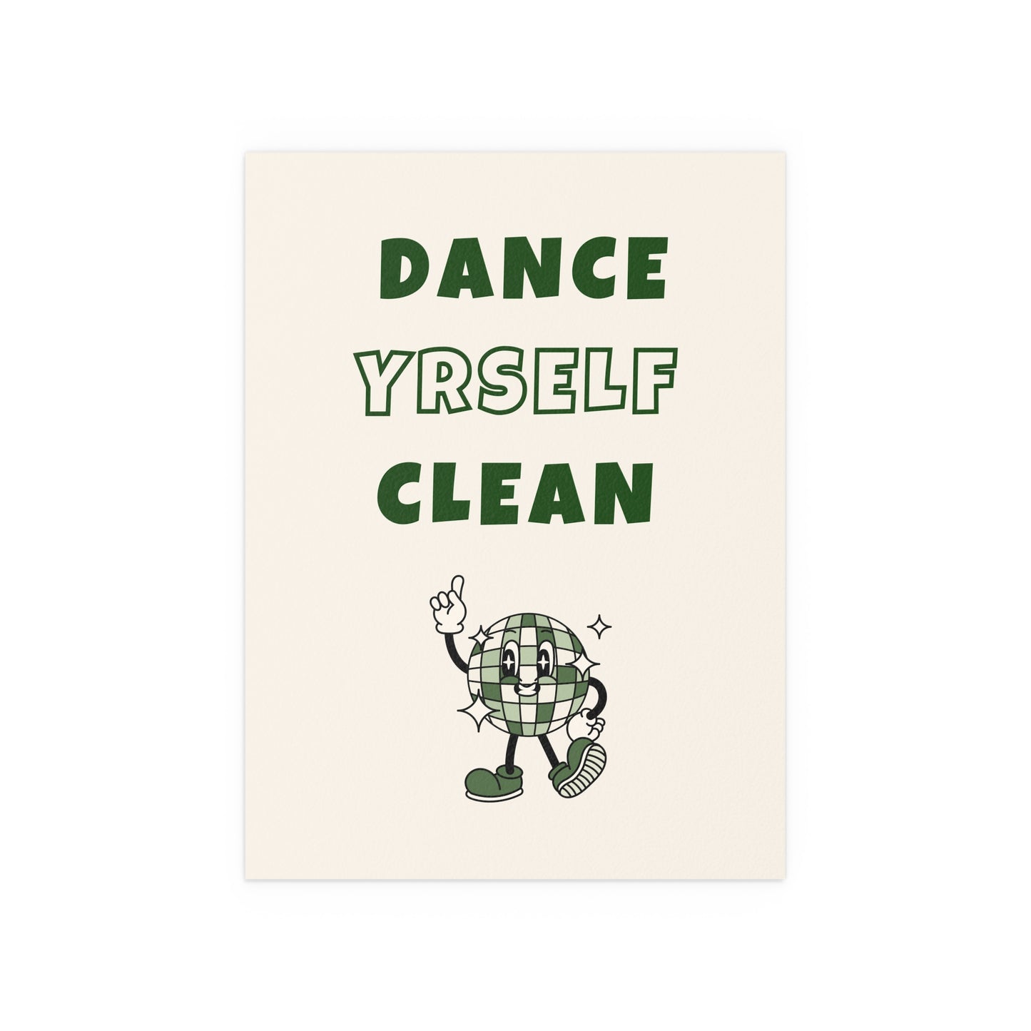 LCD Soundsystem - Dance Yrself Clean (Off-white + Green)