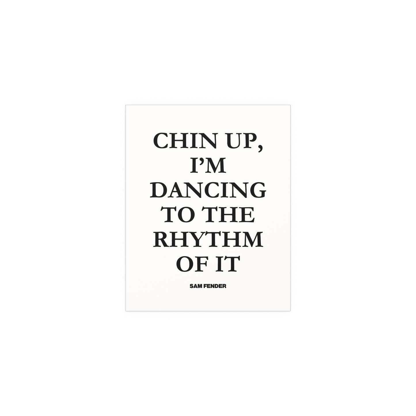 Sam Fender - Chin Up (Black + White)