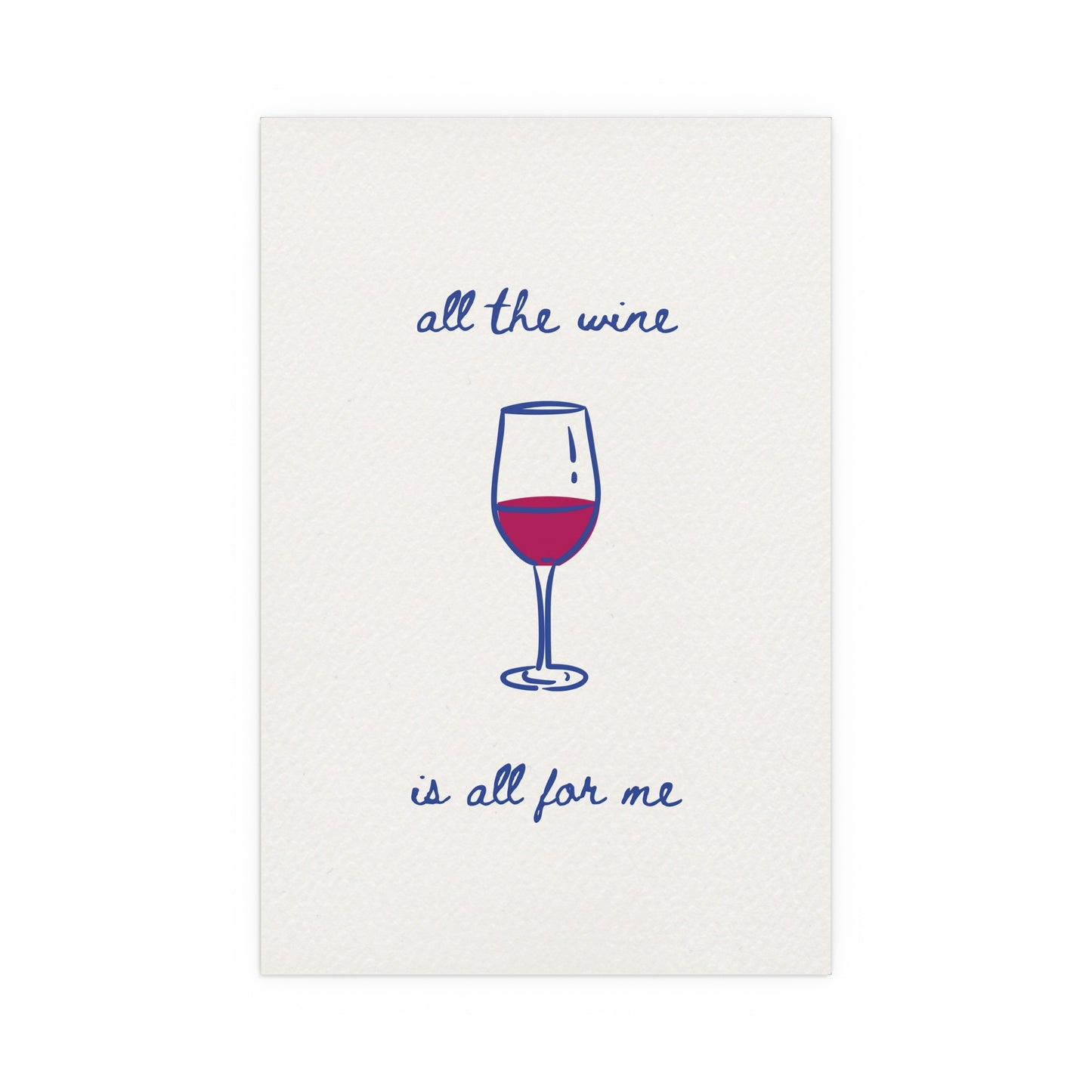 The National - All The Wine poster in off-white, blue & red colourway - indie music wall art