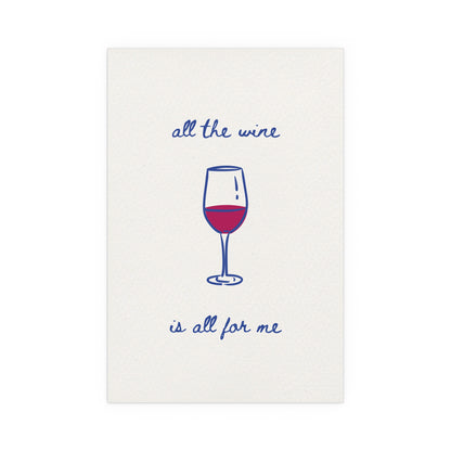 The National - All The Wine poster in off-white, blue & red colourway - indie music wall art