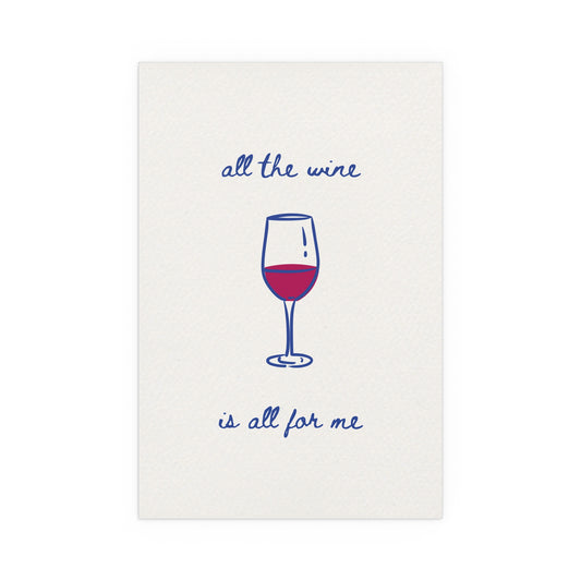 The National - All The Wine poster in off-white, blue & red colourway - indie music wall art