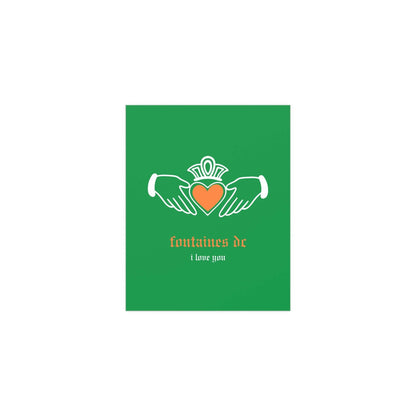 Fontaines DC - I Love You - Irish Claddagh (Tricolour) Glow On Prints