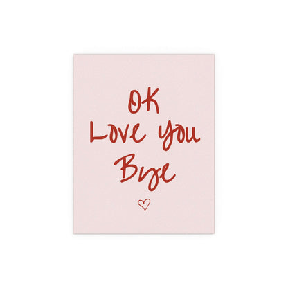 Olivia Dean - Ok Love You Bye poster in off-white and red colourway - indie pop music wall art