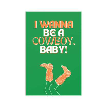 CMAT - I Wanne Be A Cowboy Baby green, orange and white irish tricolour colourway - indie pop rock music wall art