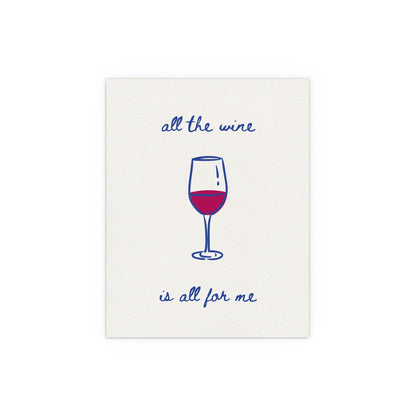 The National - All The Wine poster in off-white, blue & red colourway - indie music wall art