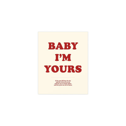 Baby I'm Yours (Off-white & red) Glow On Prints
