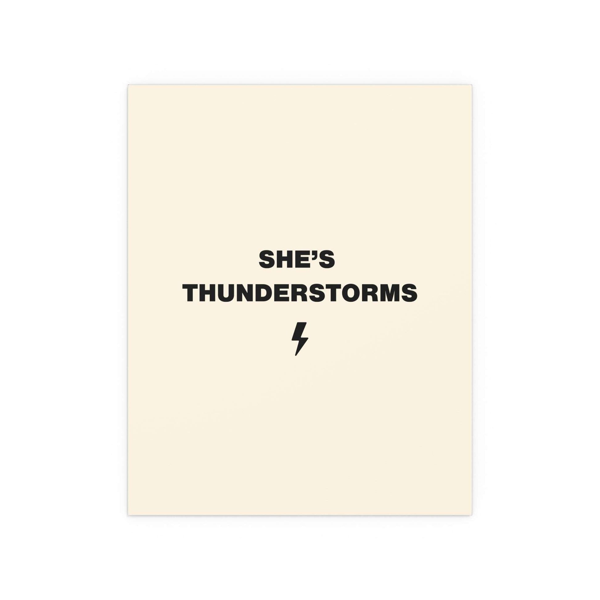 Arctic Monkeys - She's Thunderstorms poster cream & black colourway inspired by Suck it and See album artwork - indie rock music wall art