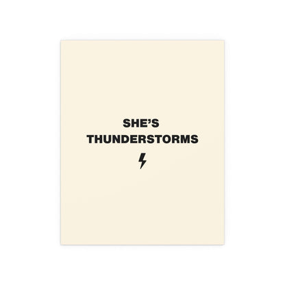 Arctic Monkeys - She's Thunderstorms poster cream & black colourway inspired by Suck it and See album artwork - indie rock music wall art