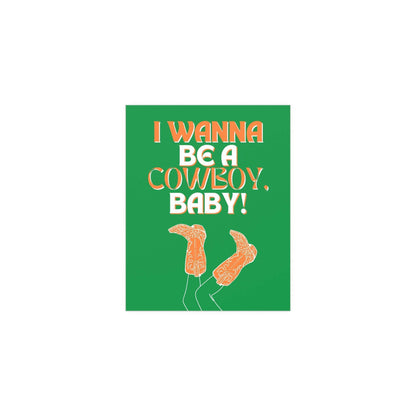 CMAT - I Wanne Be A Cowboy Baby green, orange and white irish tricolour colourway - indie pop rock music wall art