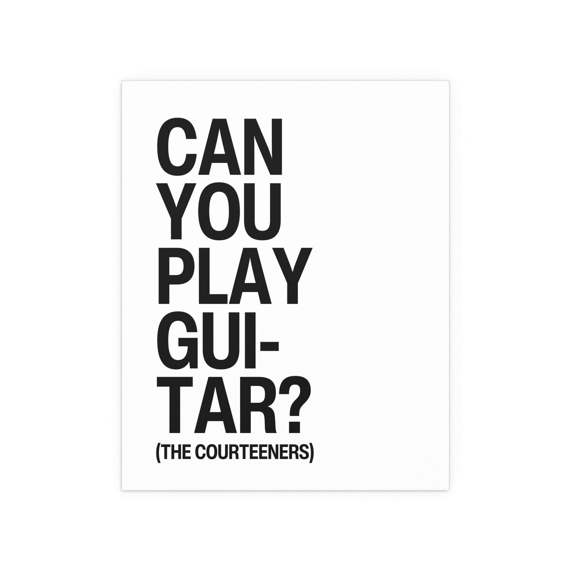 Courteeners - Fallowfield Hillbilly (White + Black) Glow On Prints