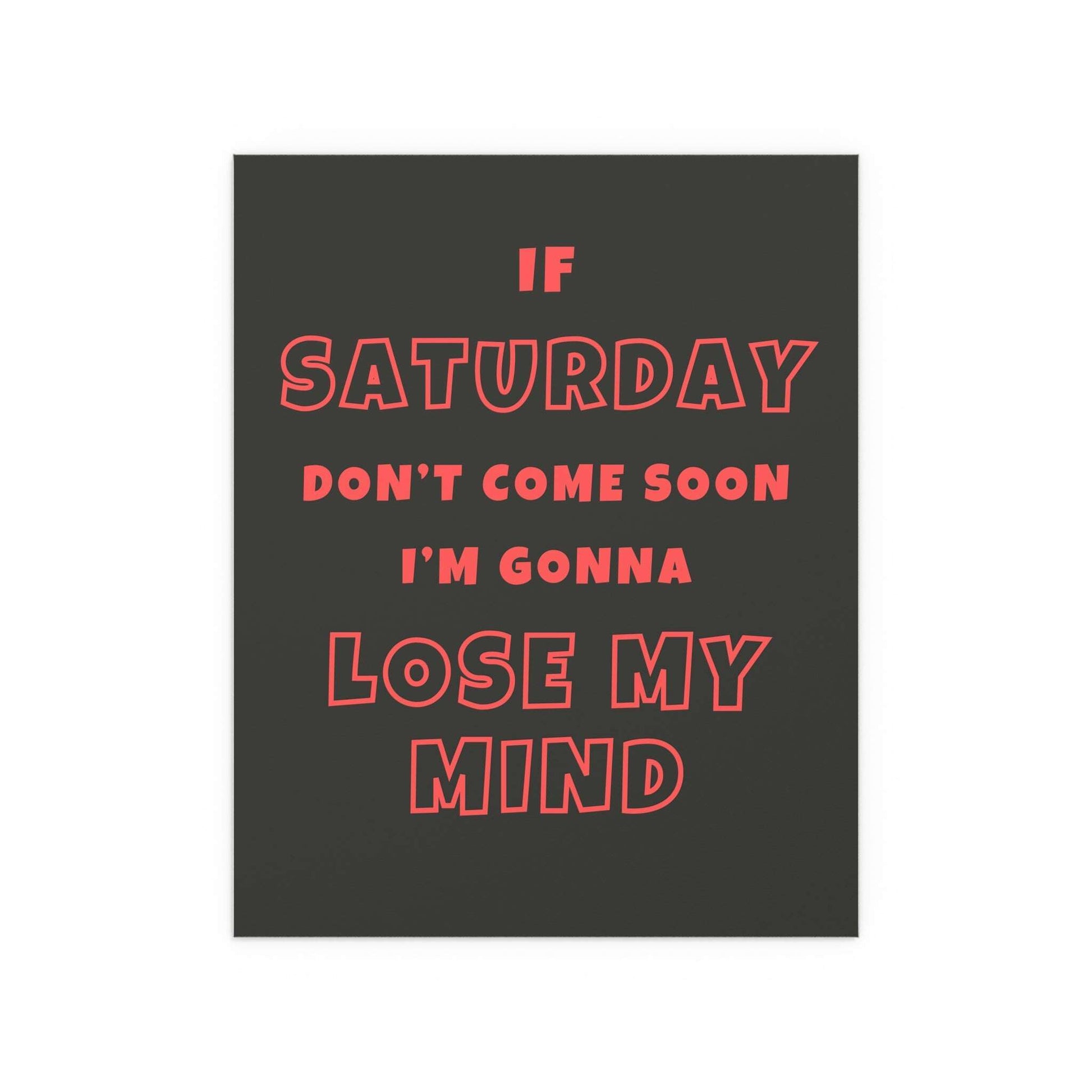 Sam Fender - Saturday (Black + Orange) Glow On Prints