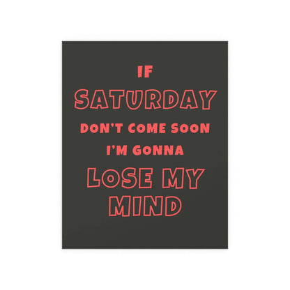 Sam Fender - Saturday (Black + Orange) Glow On Prints