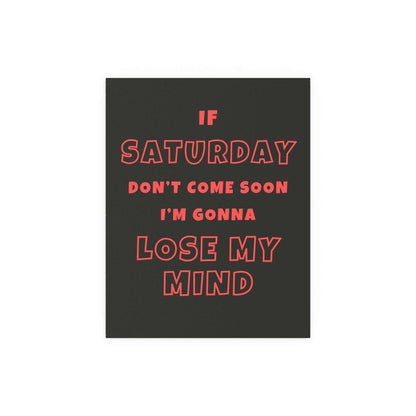 Sam Fender - Saturday (Black + Orange) Glow On Prints