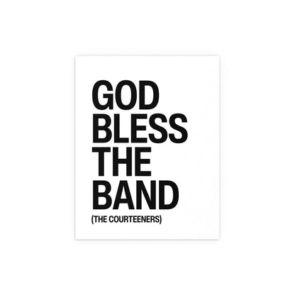 Courteeners - God Bless The Band (White & Black) Glow On Prints
