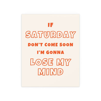 Sam Fender - Saturday (Off-white + Orange) Glow On Prints