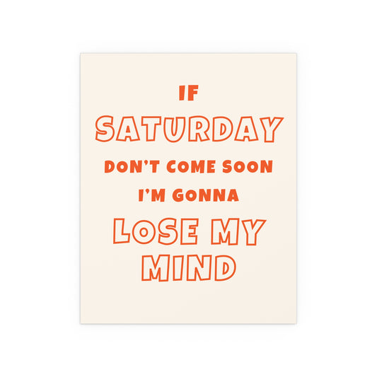 Sam Fender - Saturday (Off-white + Orange)