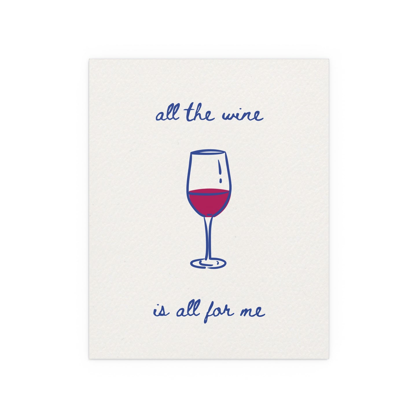 The National - All The Wine poster in off-white, blue & red colourway - indie music wall art