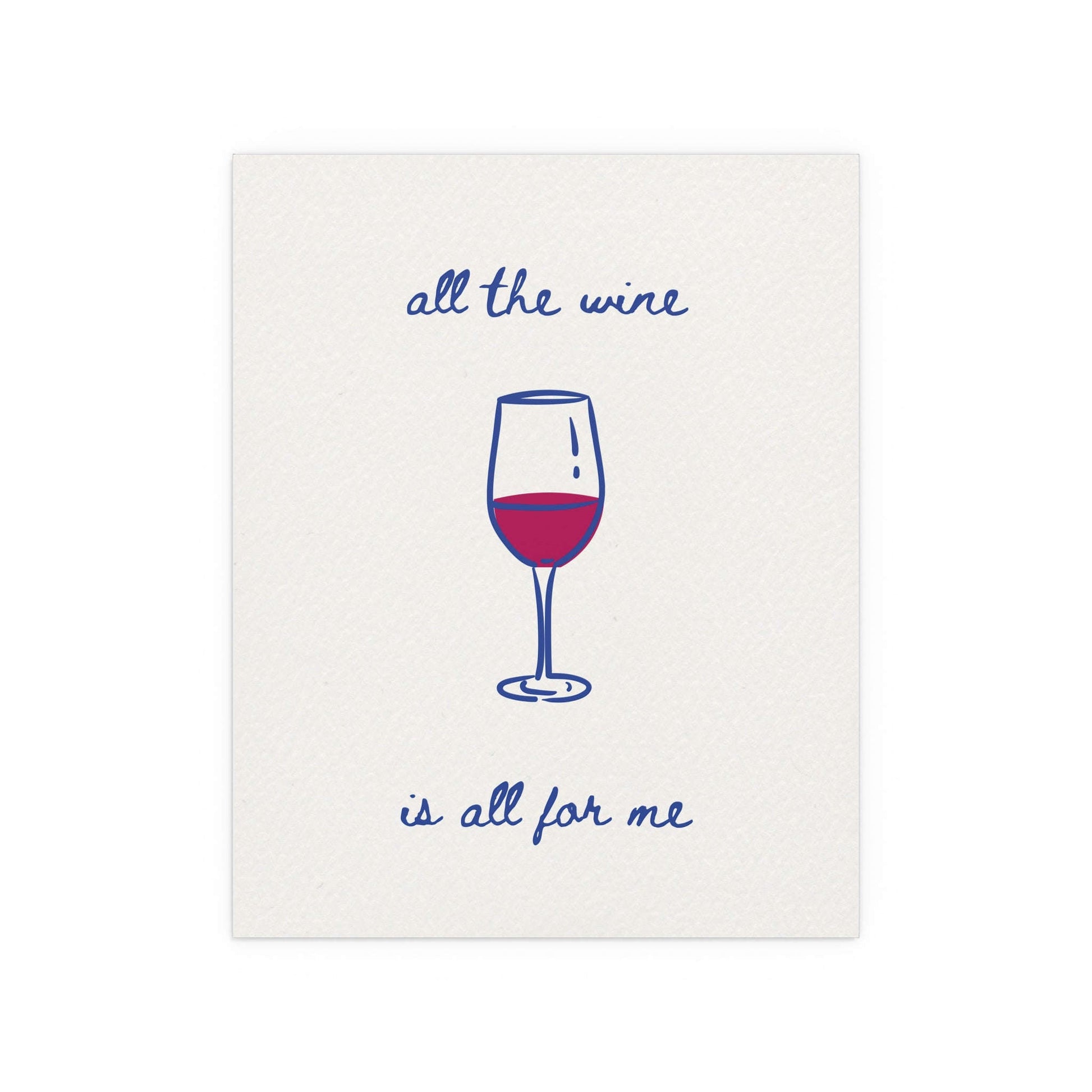 The National - All The Wine poster in off-white, blue & red colourway - indie music wall art
