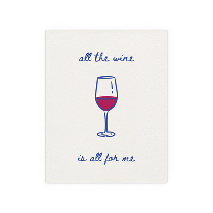 The National - All The Wine poster in off-white, blue & red colourway - indie music wall art