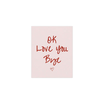 Olivia Dean - Ok Love You Bye poster in off-white and red colourway - indie pop music wall art