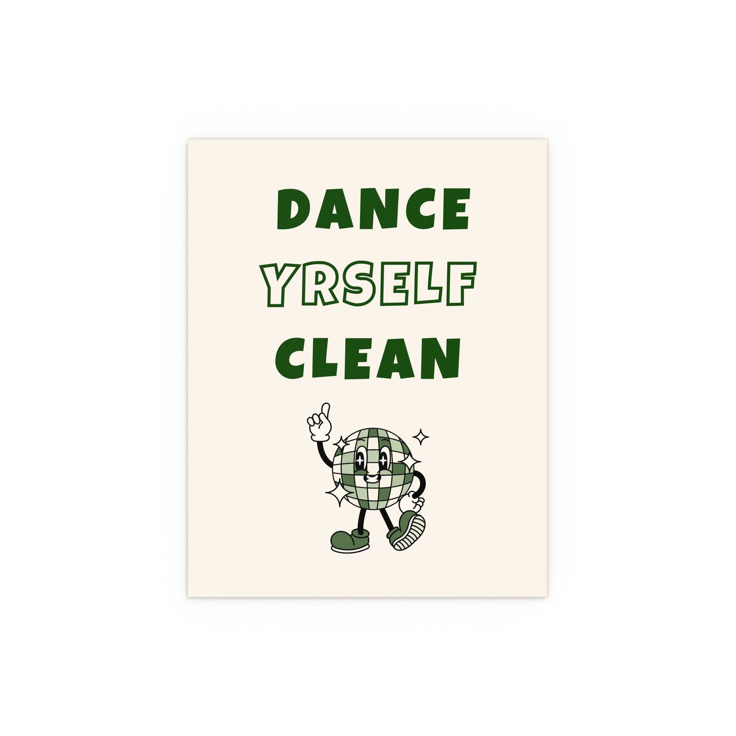 LCD Soundsystem - Dance Yrself Clean (Off-white + Green)