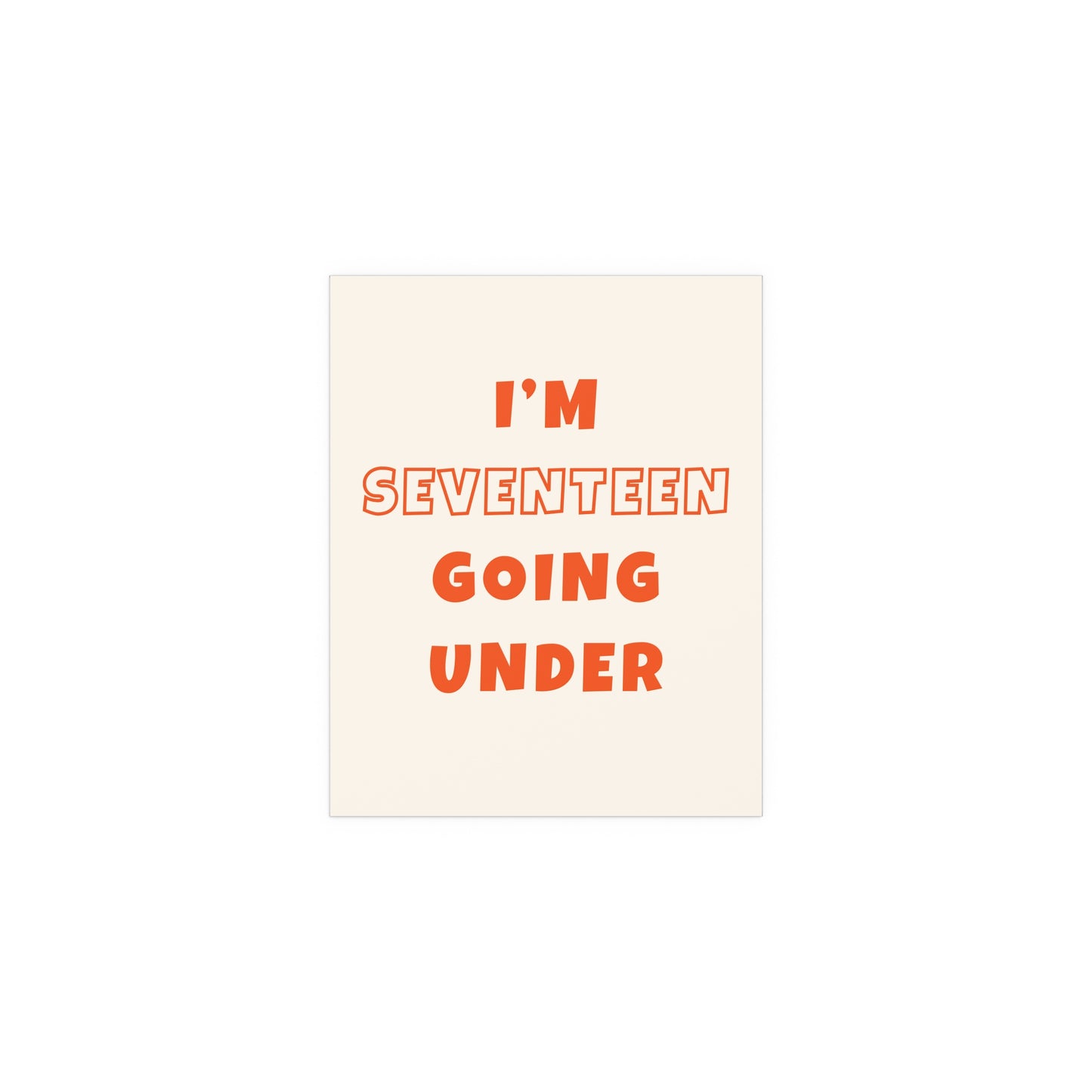 Sam Fender - Seventeen Going Under (Off-white + Orange)