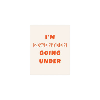 Sam Fender - Seventeen Going Under (Off-white + Orange) Glow On Prints