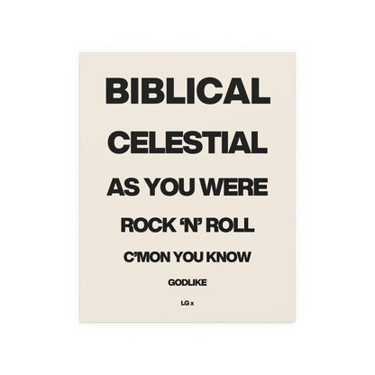 Liam Gallagher Quotes Print Glow On Prints