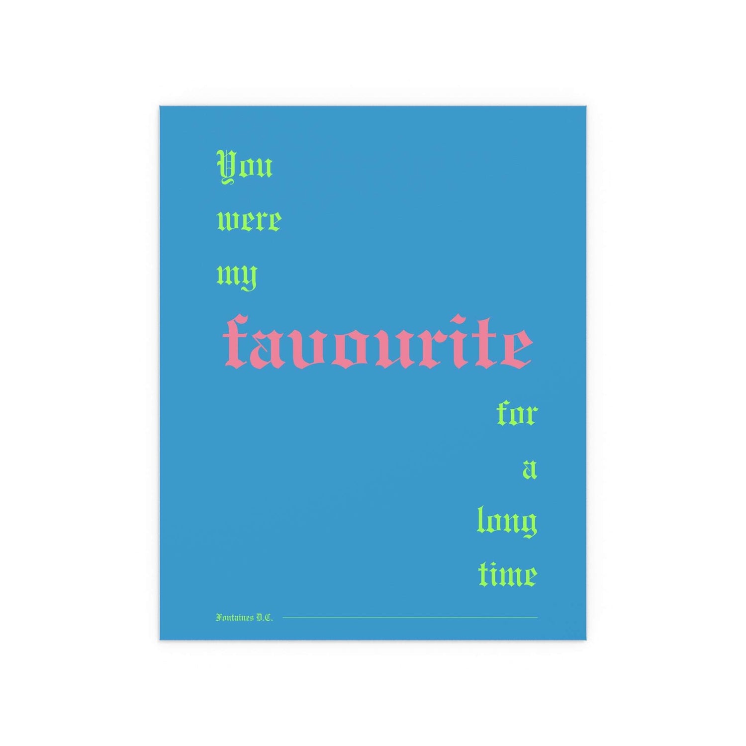 Fontaines D.C. Indie Music Poster – Favourite Wall Art (Romance Blue)