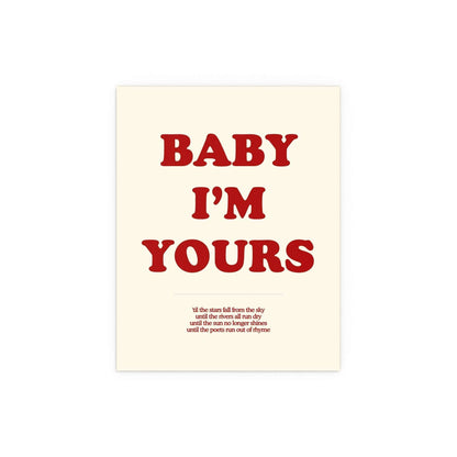 Baby I'm Yours (Off-white & red) Glow On Prints