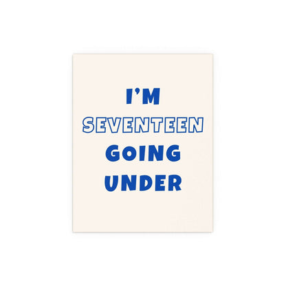 Sam Fender - Seventeen Going Under (Off-white + Blue) Glow On Prints