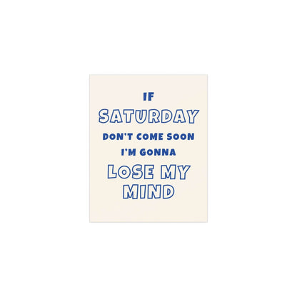 Sam Fender - Saturday (Off-white & Blue) Glow On Prints