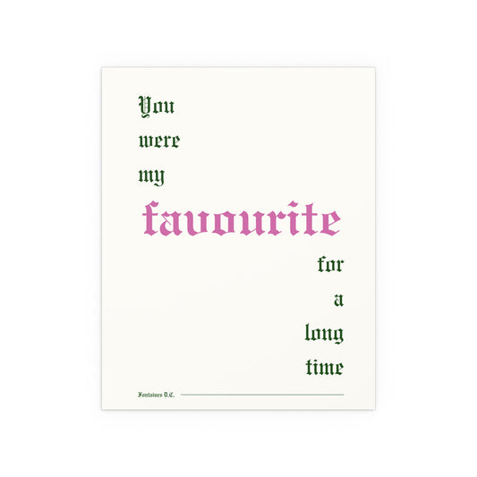 Fontaines DC - Favourite (Off-white + Pink + Green)