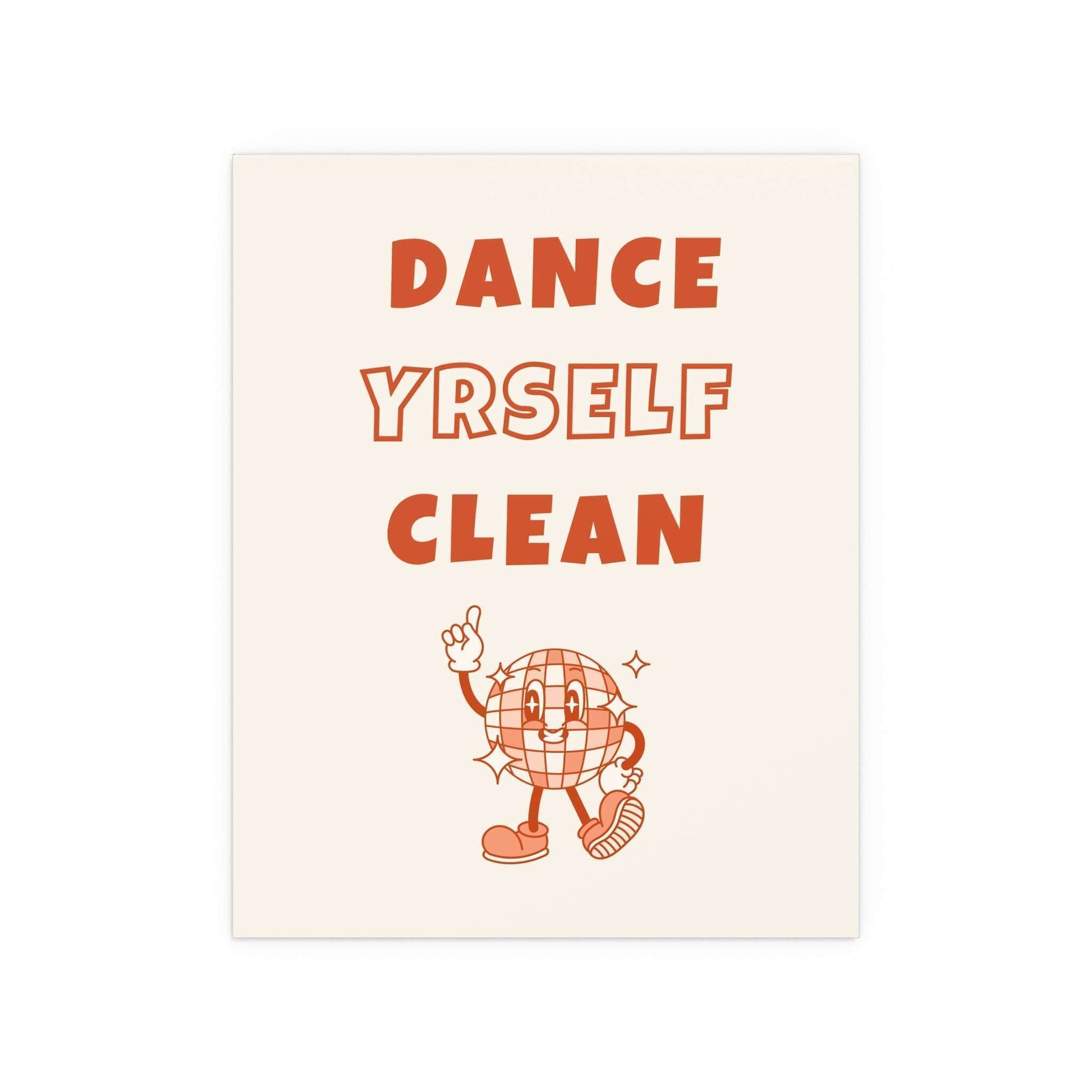 LCD Soundsystem - Dance Yrself Clean (Orange + Off-white) Glow On Prints